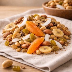 Mix 1 con mango, platanos y almendras